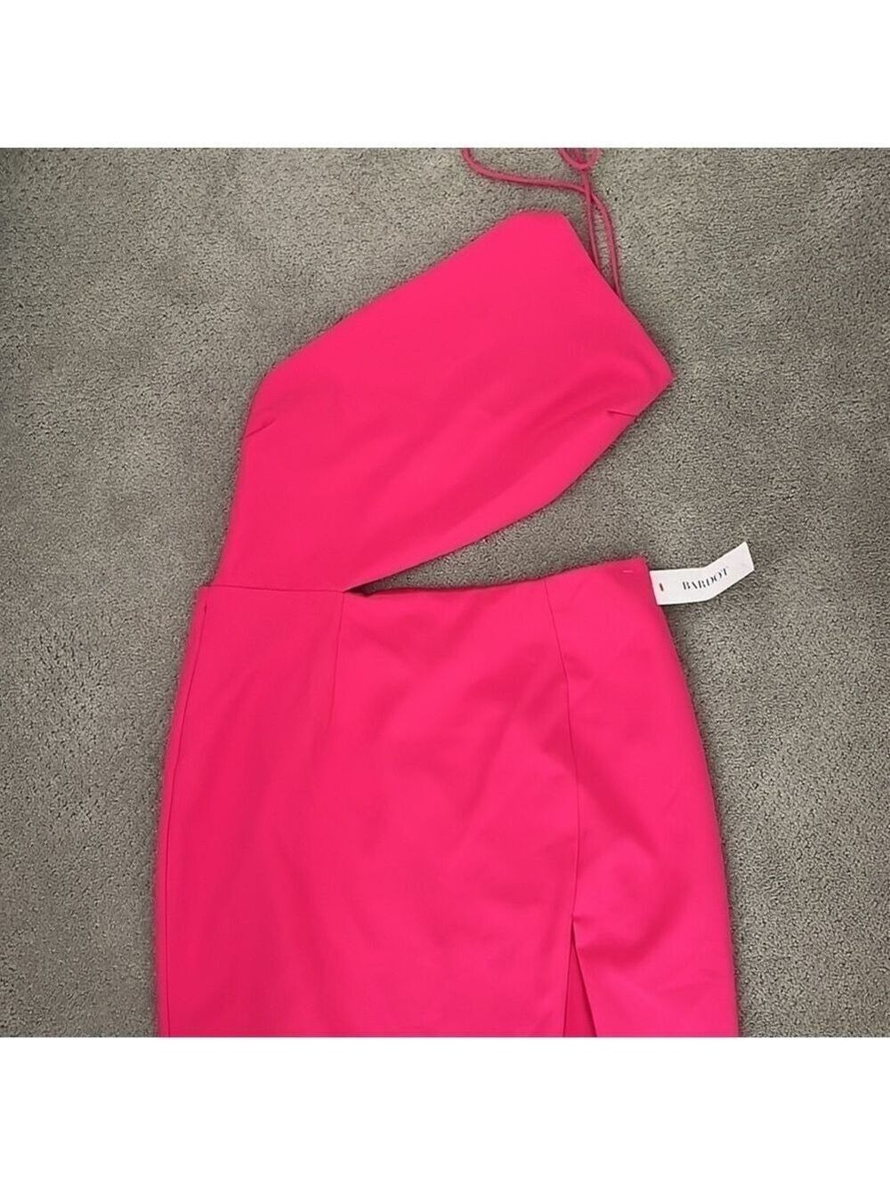 Bardot Luna Cut Out Midi in Pink Punch Dress Size 10 NWT - Picture 5 of 7